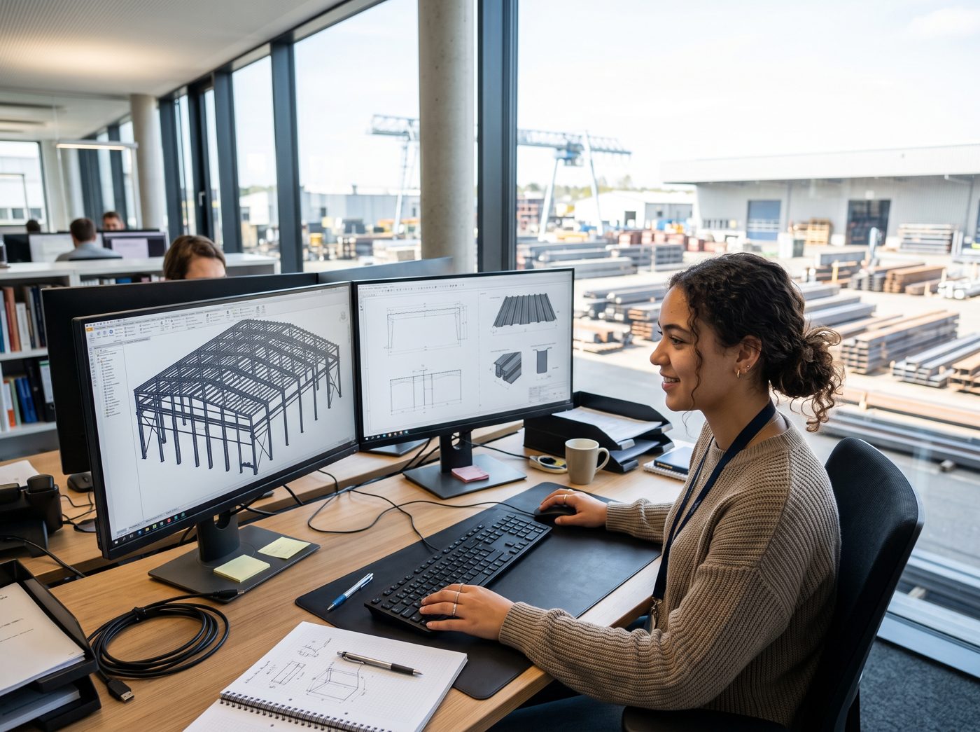 Auszubildende zur Technischen Systemplanerin am CAD-Arbeitsplatz